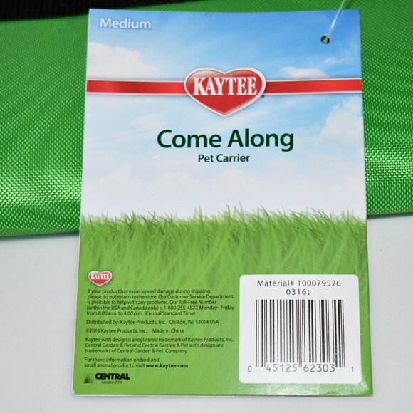 Kaytee Come Along Carrier – Medium, Green – Small Animal Travel Carrier, NWT Bra - Picture 5 of 6